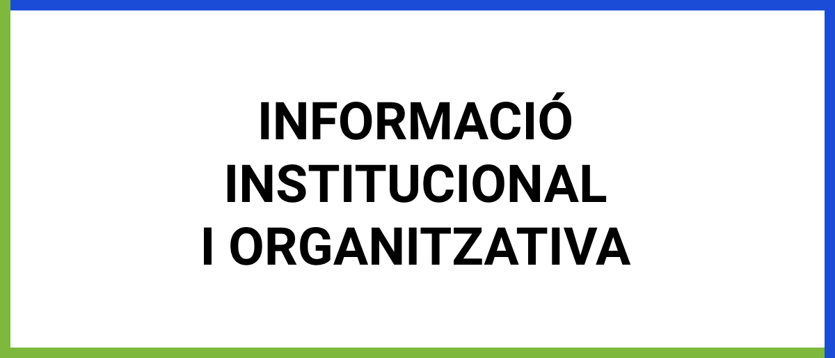 Informació institucional i organitzativa